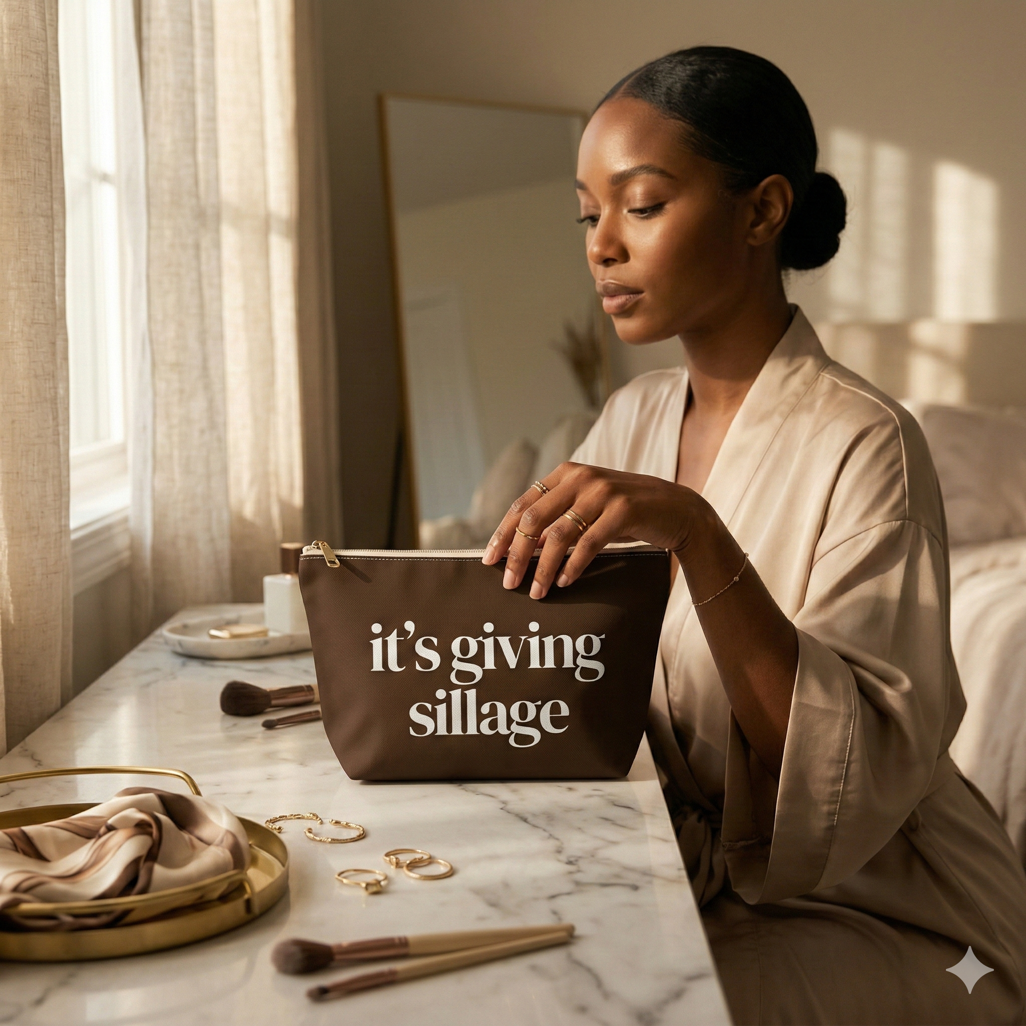 “it’s giving sillage” Makeup Bag & Accessory Pouch