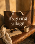 Weekender Bag — "it's giving sillage" Travel Tote (Chic Fragrance Vibe)